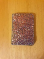 Etui ozdobne brokatowe wielokolorowe na dokumenty.