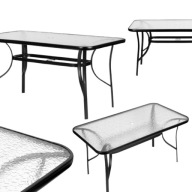 STÓŁ OGRODOWY MODERN HOME SZKLANY WYTRZYMAŁY NA TARAS NA BALKON