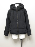 Kurtka damska z kapturem ocieplana oversize S jacket czarny kieszenie