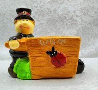 Kominiarz na szczęście:) CUDNA osłonka na doniczkę