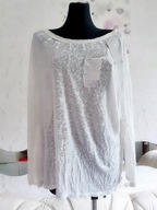 BLUZKA BOHO HAFTEM BROKATOWA BŁYSZCZĄCA CEKINY cekinowa delikatna kobieca