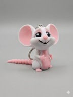 Breloczek Uroczej Myszki - Brelok Druk 3D