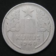Turcja 10 kurus 1940