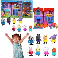 SWINKA PEPA PEPPA ZESTAW DLA DZIECI DOMEK DO ZABAWY FIGURKI ZABAWKI ZABAWKA