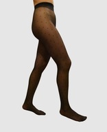 Rajstopy z wzorem kropki AMOREE - czarne - rozmiar M