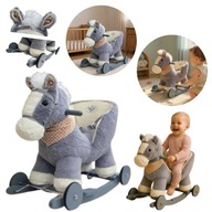 KONIK NA BIEGUNACH JEŹDZIK 2W1 PREZENT DLA DZIECKA BUJANY OPARCIE PREZENT