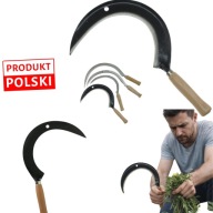 PORĘCZNY OSTRY SIERP OGRODNICZY RĘCZNY NÓŻ DO CHWASTÓW TRAWY KOSA OGRODOWA
