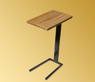 stolik Wygodny dębowy stolik nakładany na sofę kanapę fotel naturalny dąb