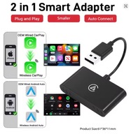 Bezprzewodowy Carplay Adapter Android IOS Bluetooth 2 w 1