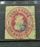 Niemcy,Oldenburg, Mi.nr 17,stempel K2