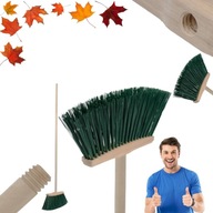 MIOTŁA OGRODOWA DREWNIANY KIJ SZCZOTKA GOSPODARCZA DO ZAMIATANIA BEGRIS