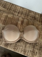 Calvin Klein Beżowy Stanik 75 C Biustonosz Bardotka