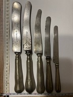 komplet starych noży stołowych