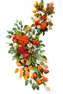 Zestaw Premium wiązanka bukiet na grób cmentarz sztuczne kwiaty obciążona