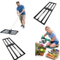 GRABIE NIWELATOR TERENU RĘCZNY RÓWNIARKA DO TRAWNIKA METAL 120 x 30cm