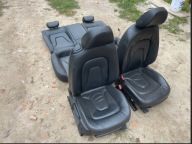 FOTEL PRAWY LEWY PRZÓD KANAPA KOMPLET SKÓRA AUDI A5 8T 3D COUPE GRZANE