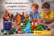 Klocki Magnetyczne 300 el. Duży Zestaw Edukacyjny Kreatywny Minecraft