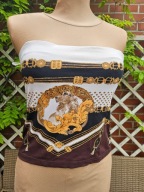 Clothes top bluzka glamour pies piesek biuster r L