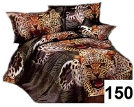 pościel 3 D 200x220 + 2x 70x80 zamek H 150 tygrys 100% bawełna