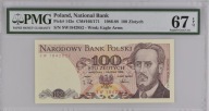 100zł Ludwik Waryński 1988 rok PMG 67 Seria SW