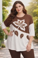 Piękna Wiosenna Tunika Big Size Modna Over 52/54/56