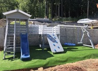 Plac zabaw drewniany GACEK ślizg piaskownica ścianka huśtawka dla dzieci