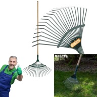 GRABIE GRABKI OGRODOWE WACHLARZOWE METALOWE DO LIŚCI TRAWY Z TRZONEM OGRÓD