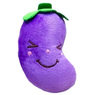 PLUSZOWA Zabawka Dla PSA BAKŁAŻAN 12cm Małych PSÓW z Piszczałką FIOLETOWA
