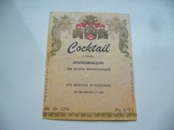 PRL STARA ETYKIETA Z KOLEKCJI COCTAIL ANANASOWY KOŚCIAN
