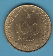 (1AR52) Argentyna 100 peso, 1981 KM#85a