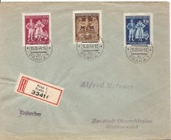 PRUDNIK NEUSTADT -PRAGA -koperta obieg 1944 rok polecony erka