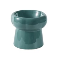 Ceramiczna designerska miska dla psa kota podwyższona zielona 130ml