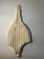 Czapka niemowlęca krasnoludek 44 cm | 100% merino | warkocze | rzep