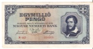 Węgry Milion Pengo 1946 Królestwo Węgier Nikolas Horty