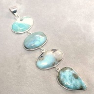 Wisiorek Larimar Dominikański