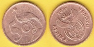 AFRYKA 5 CENTS 2001 R.