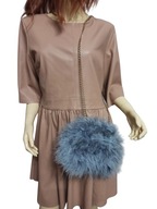 torebka wieczorowa naturalne strusie pióra