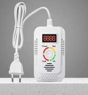 2w1 Detektor czujnik gazu ziemnego LPG i tlenku węgla czadu CO 9V i 240V