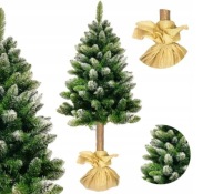 CHOINKA SZTUCZNA NA PNIU PIĘKNA SOSNA DIAMENTOWA GĘSTA OŚNIEŻONA 180 CM