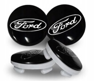 Dekielki Ford 54mm Czarne Emblematy Kapsle Zaślepki Do Felg 4 Szt Focus KA