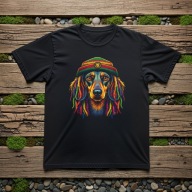 T-shirt Koszulka z jamnikiem Reggae