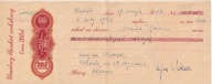 Weksel, wczesny PRL, skarbowa 203 zł, 1951