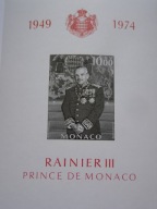 Monako - 25 lat władzy księcia Rainera III - Mi. bl.6 ** proj. Cz. SŁANIA