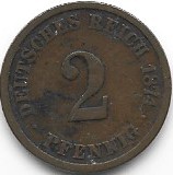 Niemcy 2 pf.1874 A