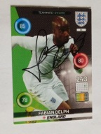 Karta panini autograf Anglia Fabian Delph Euro 2016