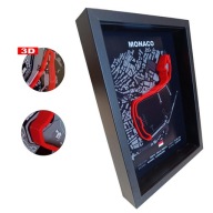 Tor F1 Monaco 3D w ramce | Idealny prezent dla fana Formuły 1