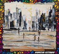 Obraz malowany akrylami na płótnie 50 x 40 cm