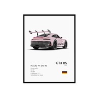 Plakat Porsche 911 GT3 RS – plakaty na ścianę, różne kolory, prezent 30x40