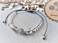 RUTYL bransoletka z szary kwarc z rutylem srebrne toho BlackberriesArts nr4