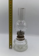 Kolekcjonerska mała lampka Naftowa - ładny klosik sygnowana - Vintage